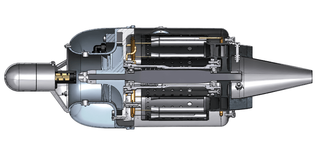 KeroCAD 2D Turbine Cross-Section (14-18 kgf)